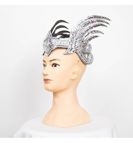 Silver Glitter Grecian Mirrored Headpiece
