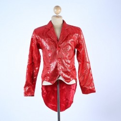 Red Sequin Tails Jacket