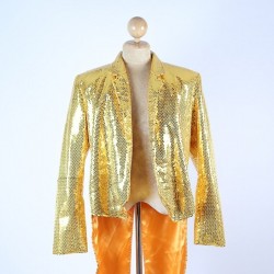 Gold Sequin Tails Jacket