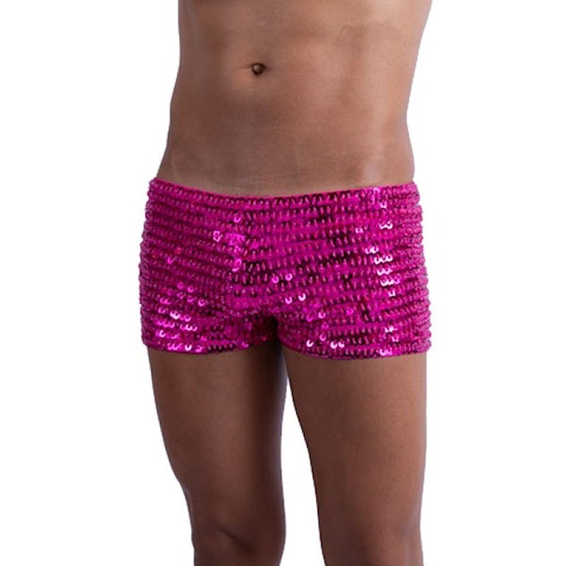 Hot Pink Unisex Sequin Shorts