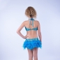 Aqua Blue Julie Jazz Leotard with Feather Skirt Aqua Blue Julie Jazz Leotard with Feather Skirt