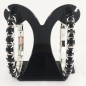 Black Crystal Classic HOP Showgirl Hoops
