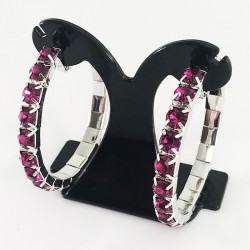 Hot Pink Crystal Classic Showgirl Hoops House Of Priscilla