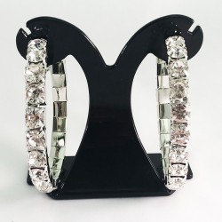 House Of Priscilla Classic Showgirl Hoops Clear Crystal