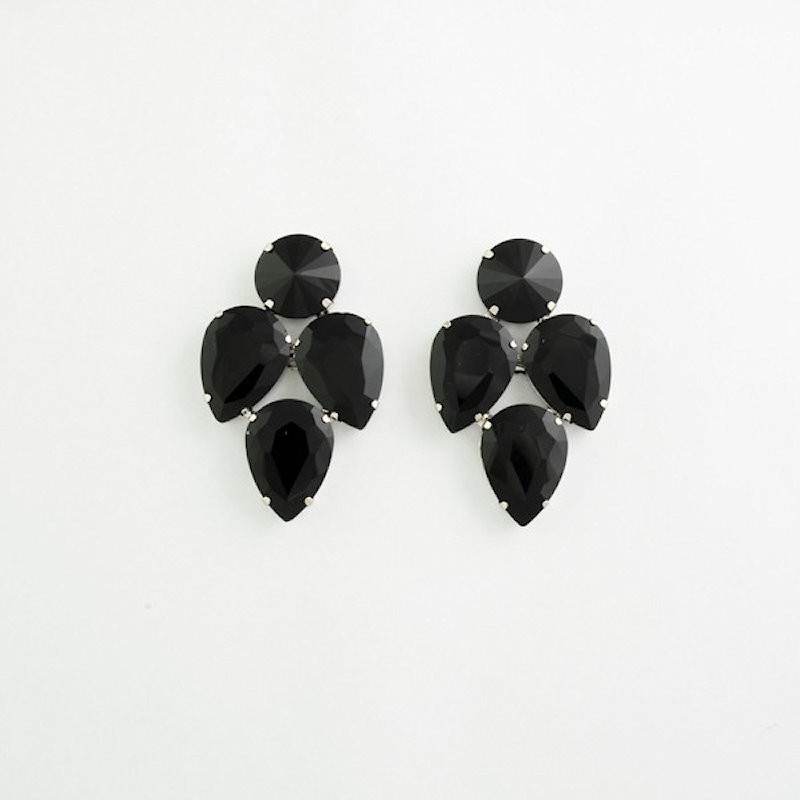 Black Crystal Earring S19
