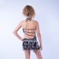 Black-Silver Lucy Sequin Leotard with Fringe Skirt Set Black-Silver Lucy Sequin Leotard with Fringe Skirt Set