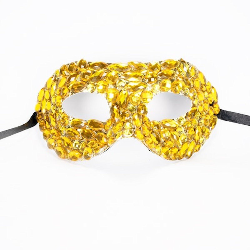 Gold Crystal Diamante Mask
