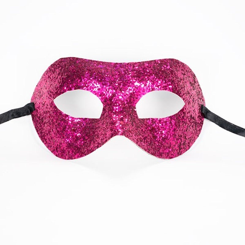 Hot Pink Glitter Mask