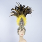 Majestic Feathered Headpiece with Aurora Borealis Stones