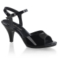 Fabulicious Black Patent Belle 309 Strap Sandal Black Fabulicious Black Patent Belle 309 Strap Sandal Black