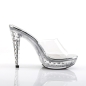 Cocktail 501 SDT Platform Slip On Sandal Clear Fabulicious