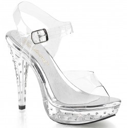 Cocktail 508 SDT Strap Sandal Clear Fabulicious
