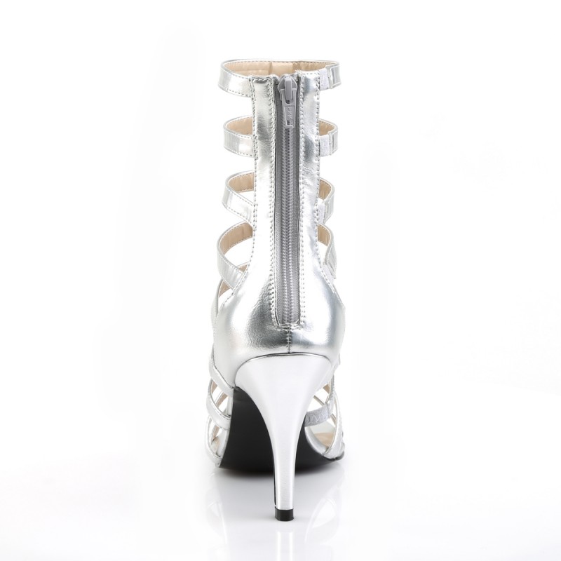 Pink Label Dream 438 Strappy Ankle Boot Sandal Silver