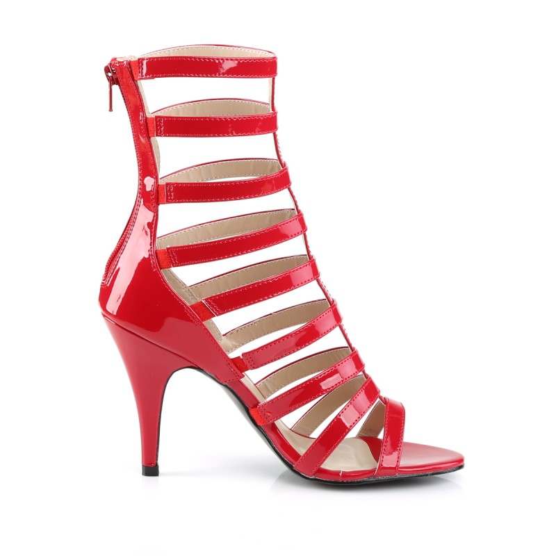Pink Label Dream 438 Strappy Ankle Boot Sandal Red Patent