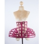 Hot Pink Gaga Under Bust PVC Cage Corset Dual Layer