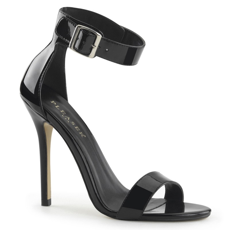 Pleaser Amuse 10 Sandal Black Patent