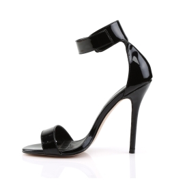 Pleaser Black Patent Amuse 10 Sandal