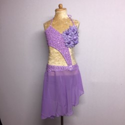 Candy Flower Chiffon Dress Light Purple