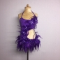 Dark Purple Lucy Feather Flower Leotard