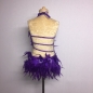 Dark Purple Lucy Feather Flower Leotard