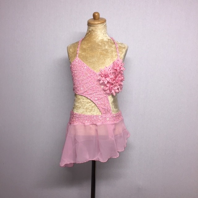Candy Flower Chiffon Dress Light Pink