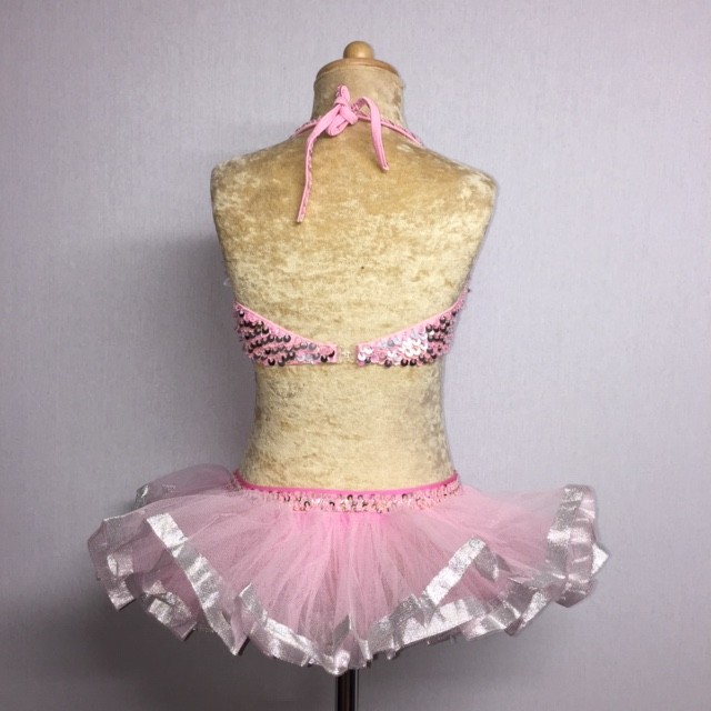 Candy Flower Sequin Leotard with Tu Tu Light Pink and Silver