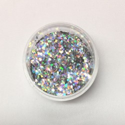 Silver / Hologram Chunky Glitter Pot