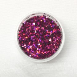 Hot Pink / Hologram Chunky Glitter Pot