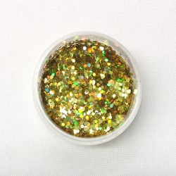 Gold / Hologram Chunky Glitter Pot
