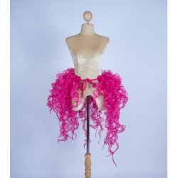 Hot Pink Organza Bustle Seaweed Skirt
