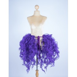 Purple Organza Bustle Seaweed Skirt