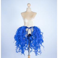 Royal Blue Organza Bustle Seaweed Skirt