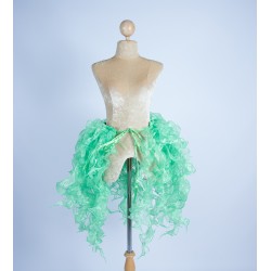 Lime Green Organza Bustle Seaweed Skirt