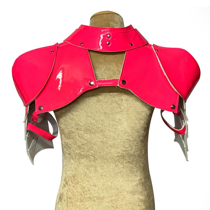 Neon Pink Gladiator Deluxe Shoulder Piece