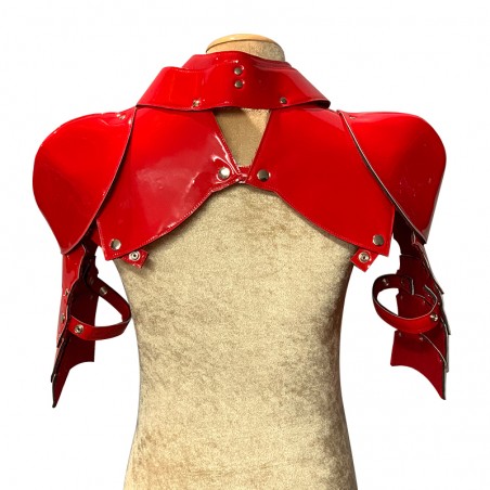 Patent Red Gladiator Deluxe Shoulder Piece