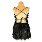 Black Deluxe Diamanté Feather Dress