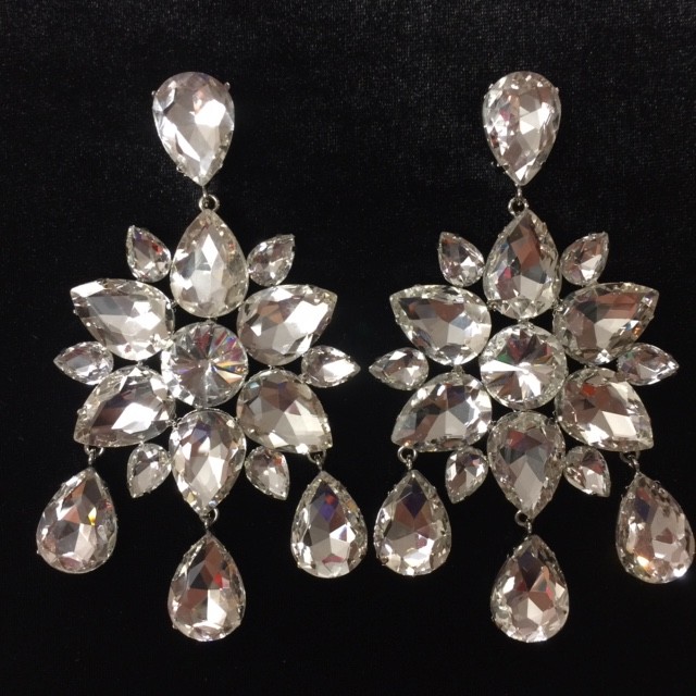 Clear Crystal Diamante Dangle Earring