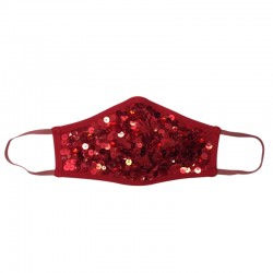 Red Bling Bling Fashion Face Mask