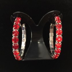 Red Crystal Classic Showgirl Hoops House Of Priscilla
