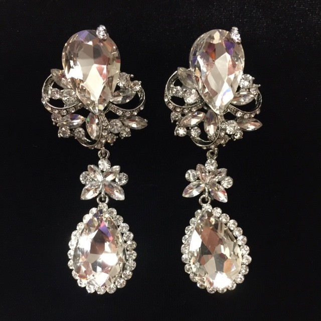 Clear Crystal Diamante Earring E14