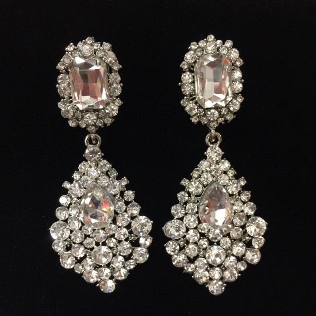 Clear Crystal Diamante Tivoli Earrings