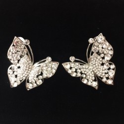 Clear Crystal Butterfly Earring E17