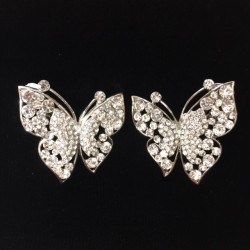 Clear Crystal Butterfly Earring E17