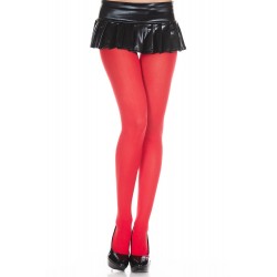 Music Legs Opaque Tights Red