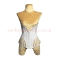 White PVC and Mesh Under Bust Corset