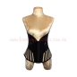 Black PVC and Mesh Under Bust Corset Black PVC and Mesh Under Bust Corset