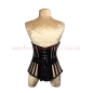Black PVC and Mesh Under Bust Corset Black PVC and Mesh Under Bust Corset