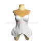White PVC Cup Hip Corset