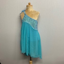 Tangled Waters Chiffon Dress Aqua Blue