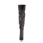 Courtly 3015 Thigh High Boot Black Multi Glitter Pleaser Courtly 3015 Thigh High Boot Black Multi Glitter Pleaser